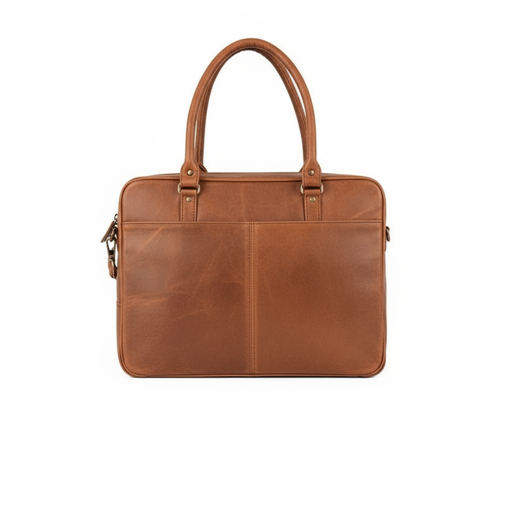 Vintage Brown Leather Laptop Bag
