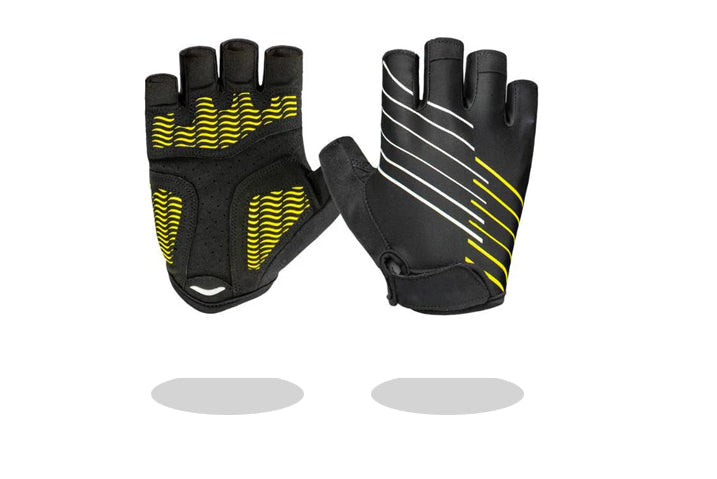 Silicone Pad Shock Absorbing Outdoor Cycling Half Finger Gloves