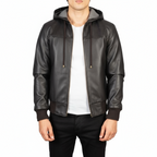 Men’s Leather Bomber Jacket