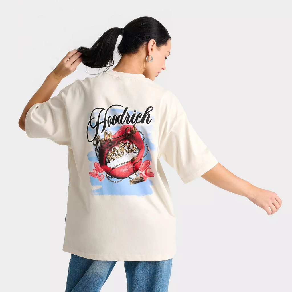 Women's Hood rich Grille Oversized T-Shirt