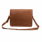Personalised Brown Leather Satchel Bag