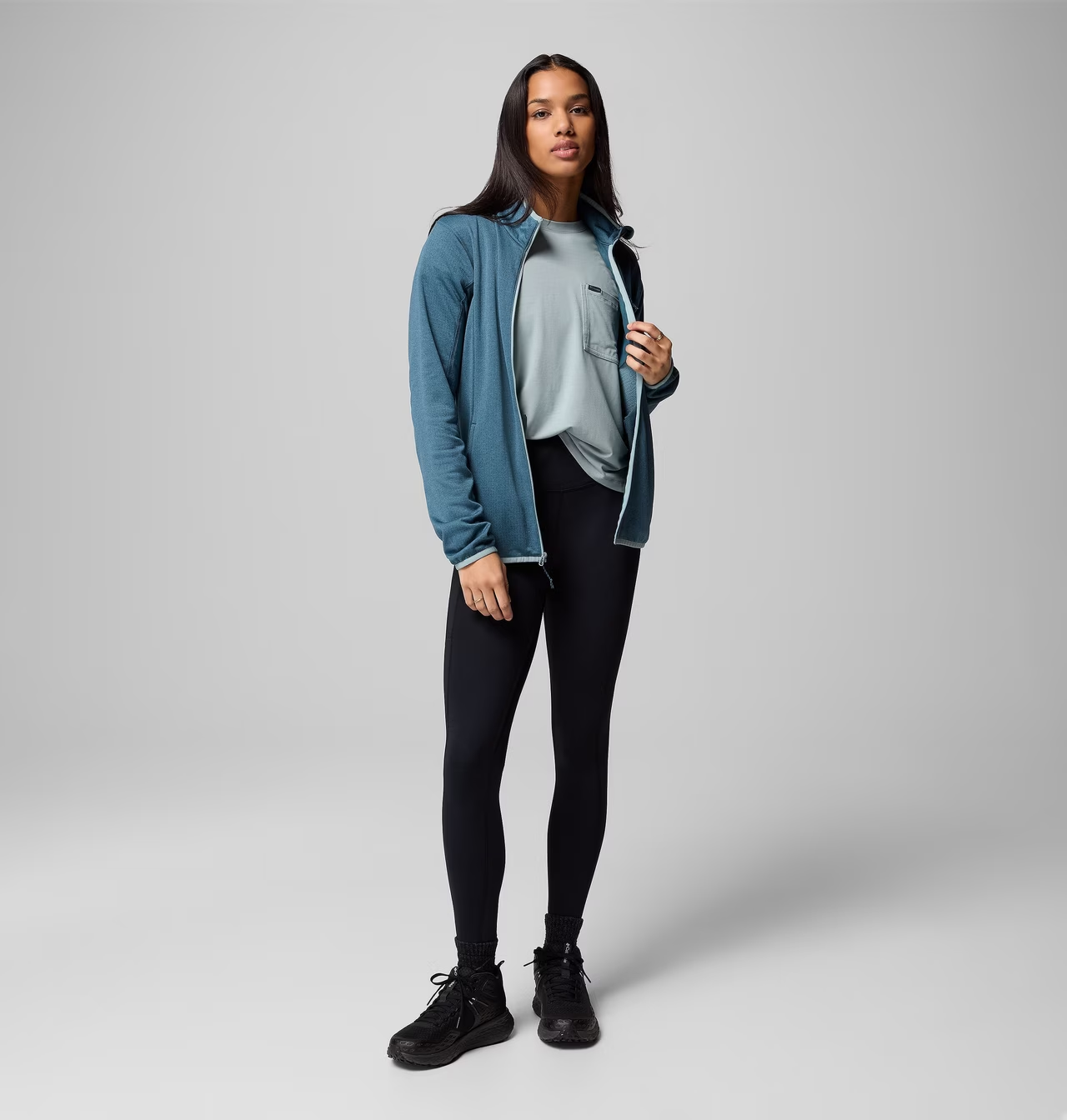 Women's Essential Hike Grid Fleece Full Zip Jacket