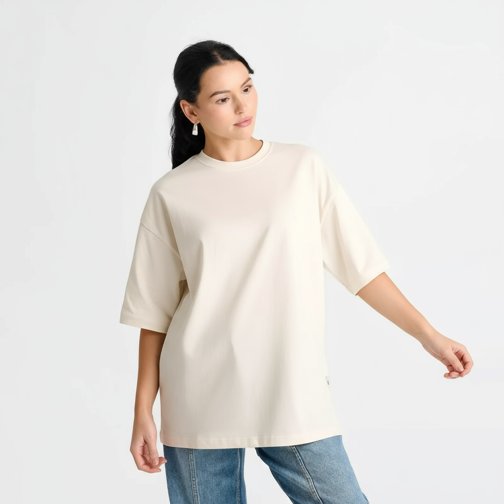 Women's Hood rich Grille Oversized T-Shirt