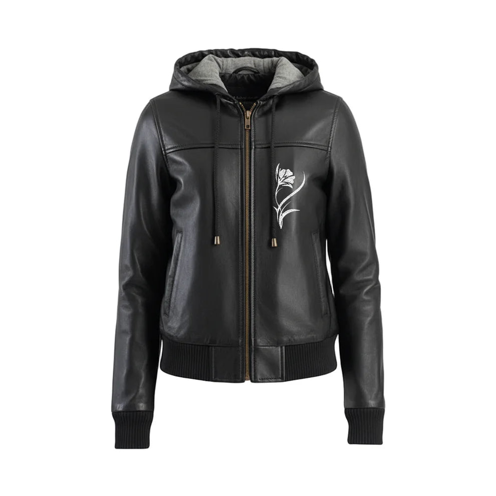 Black Flower Women Embroidery Jacket