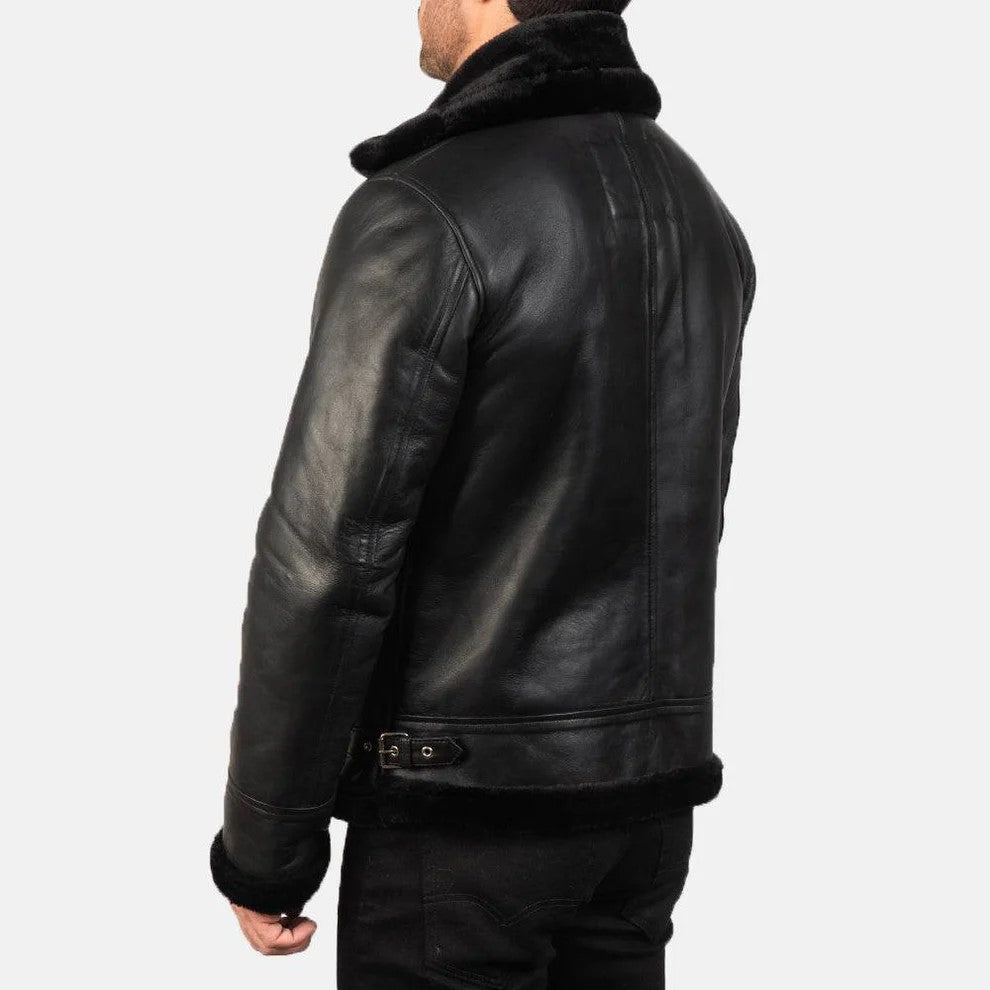 Mens Shearling Bomber Jacket
