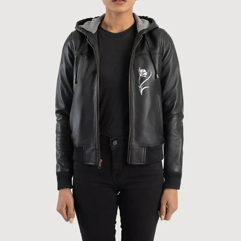 Black Flower Women Embroidery Jacket