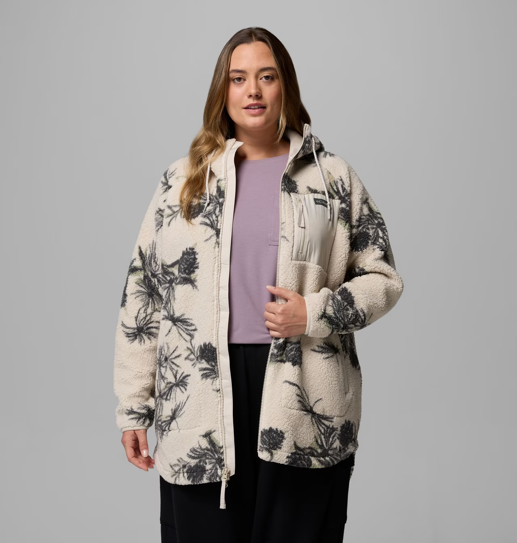 Women's Winter Warmth Printed Full Zip Hoodie jacket