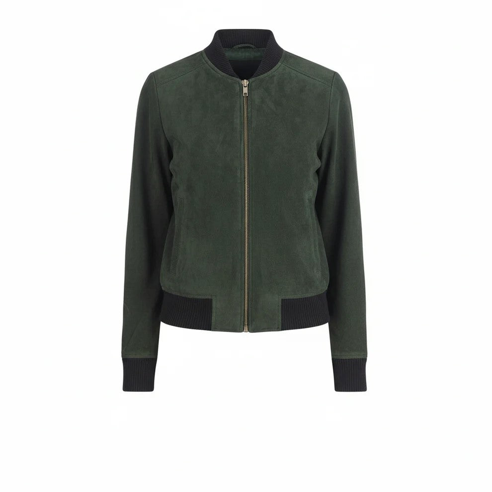 Green Bomber Jacket Womens