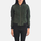 Green Bomber Jacket Womens