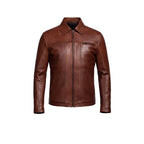 Brown Biker Leather Jacket