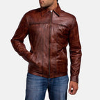 Brown Biker Leather Jacket