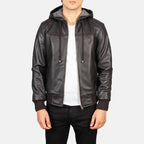 Men’s Leather Bomber Jacket