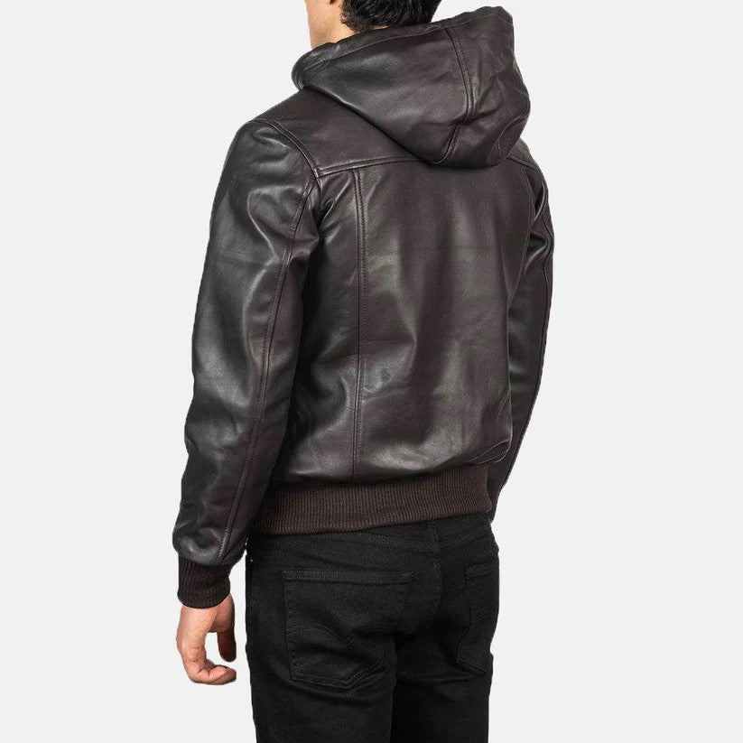Men’s Leather Bomber Jacket