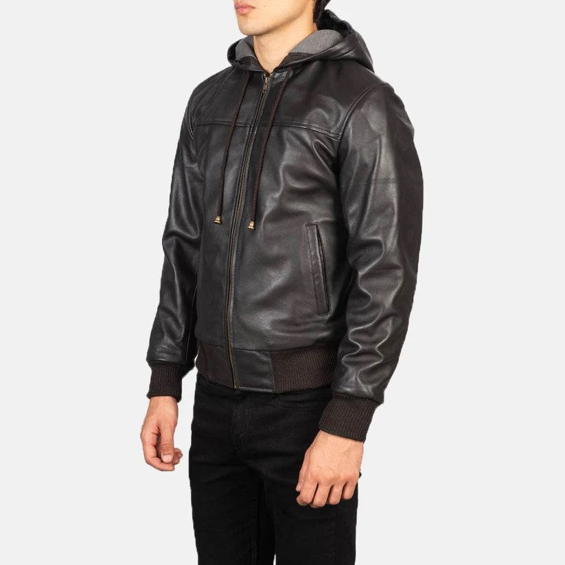 Men’s Leather Bomber Jacket
