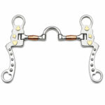 Black Steel Copper Roller Correction Horse Bit with Medium Shanks