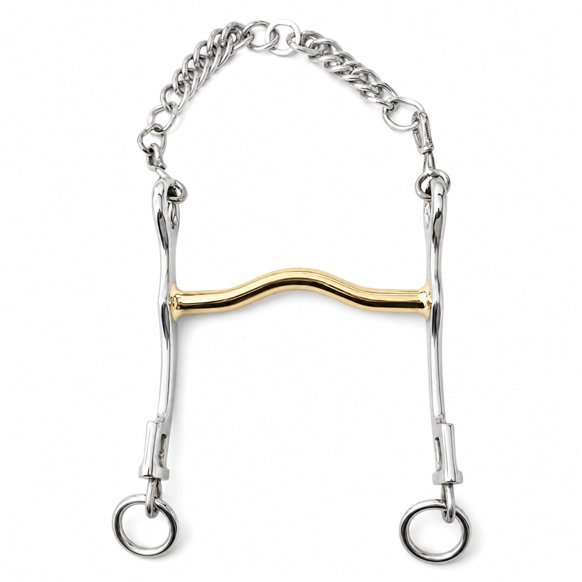 baucher low port mullen mouth horse bit