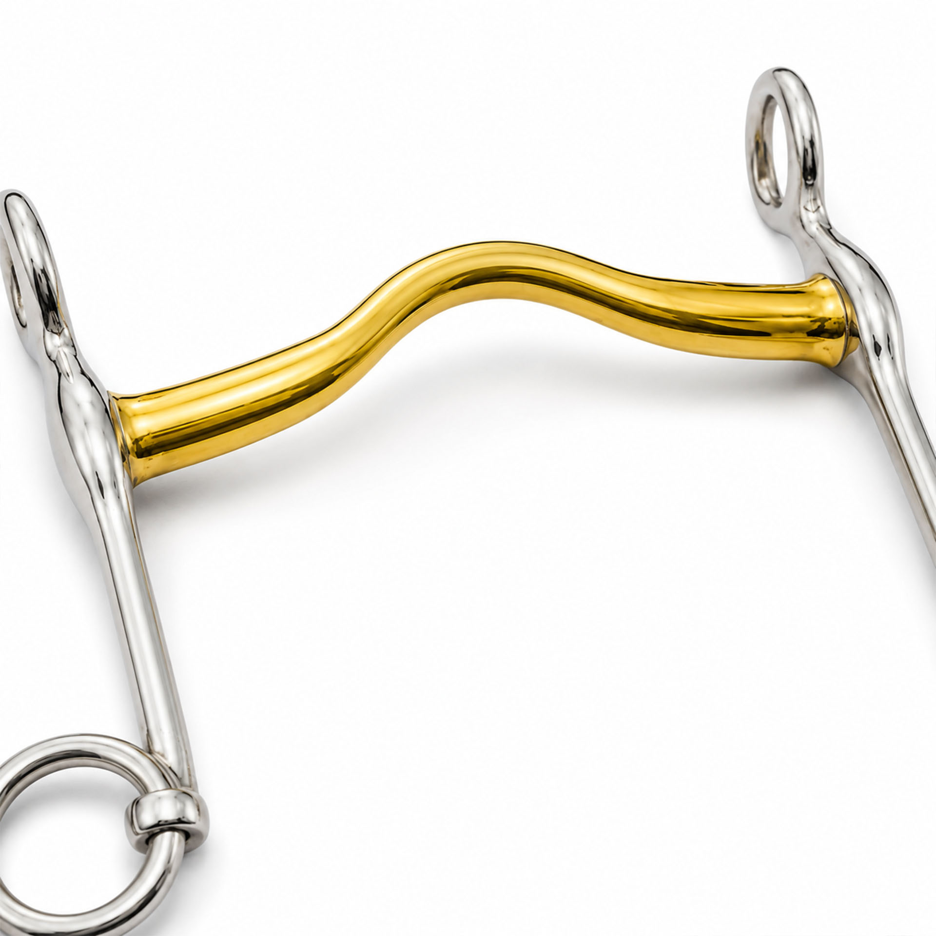 copper roller high port horse bit