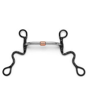 Black Copper Roller Western Correction Horse Bit
