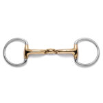 Gold Lozenge D-Ring Snaffle Horse Bit