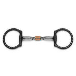 Black D-Ring Copper Roller Snaffle Bit