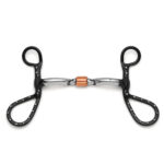 Black Copper Roller Teardrop Shank Horse Bit
