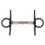 Black Copper Roller Full Cheek Horse Bit