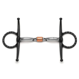 Black Copper Roller Full Cheek Horse Bit