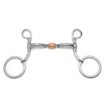 Loose Shank 3-Piece Cricket Roller Curb Horse Bit