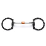 Black D-Ring Copper Roller Horse Bit