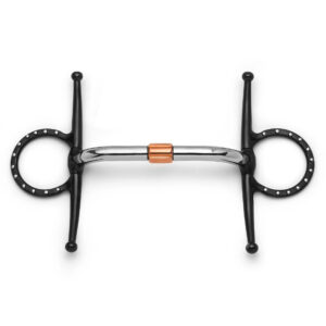 Black Copper Roller Full Cheek Training Horse Bit