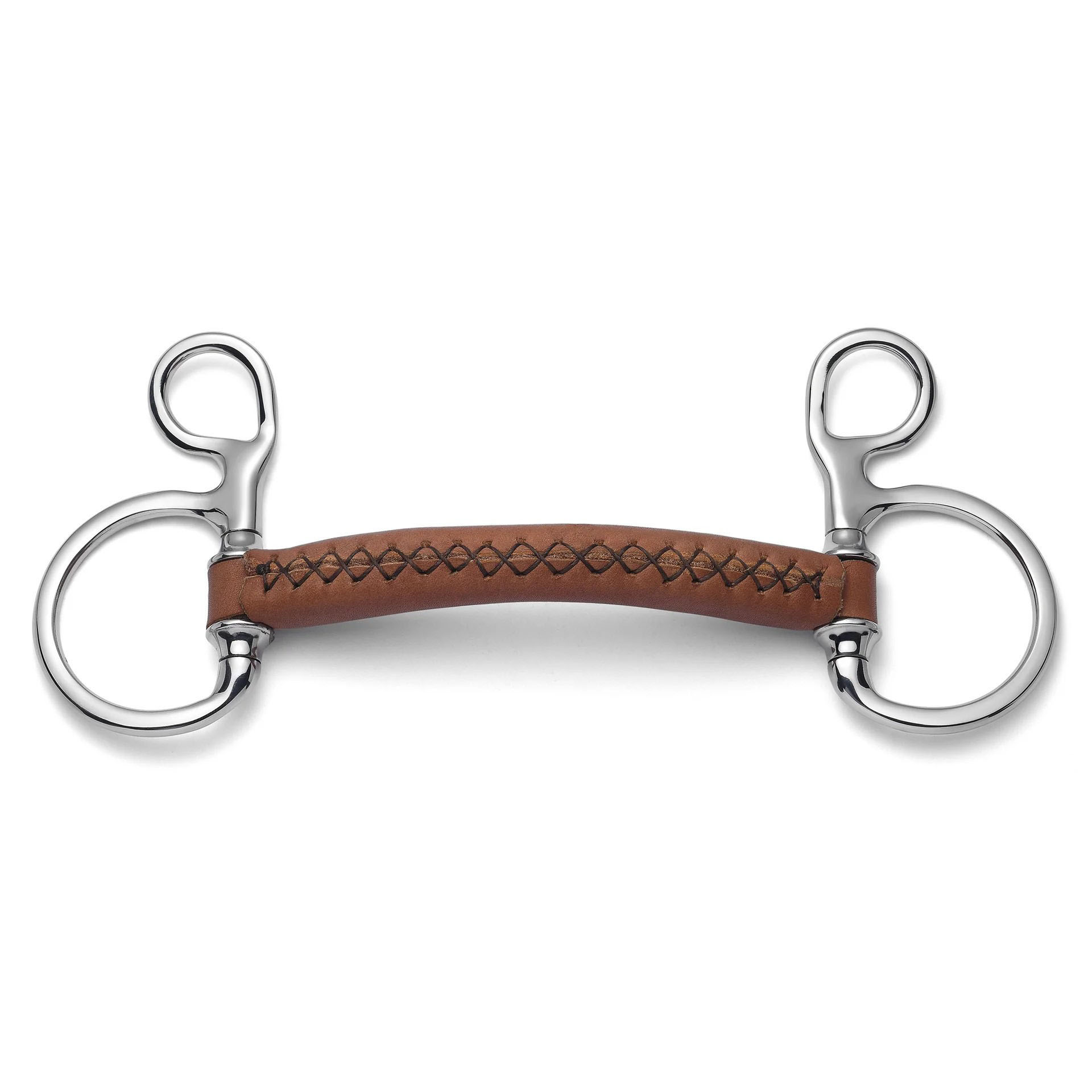 baucher soft leather snaffle horse bit