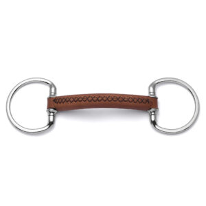 eggbutt soft leather snaffle horse bit