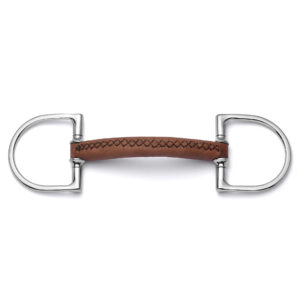 hunter d ring soft leather snaffle horse bit