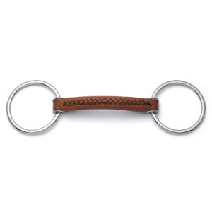 loose ring soft leather snaffle horse bit
