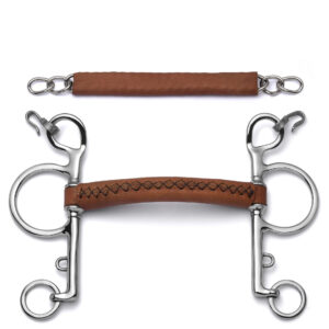 pelham soft leather curb horse bit