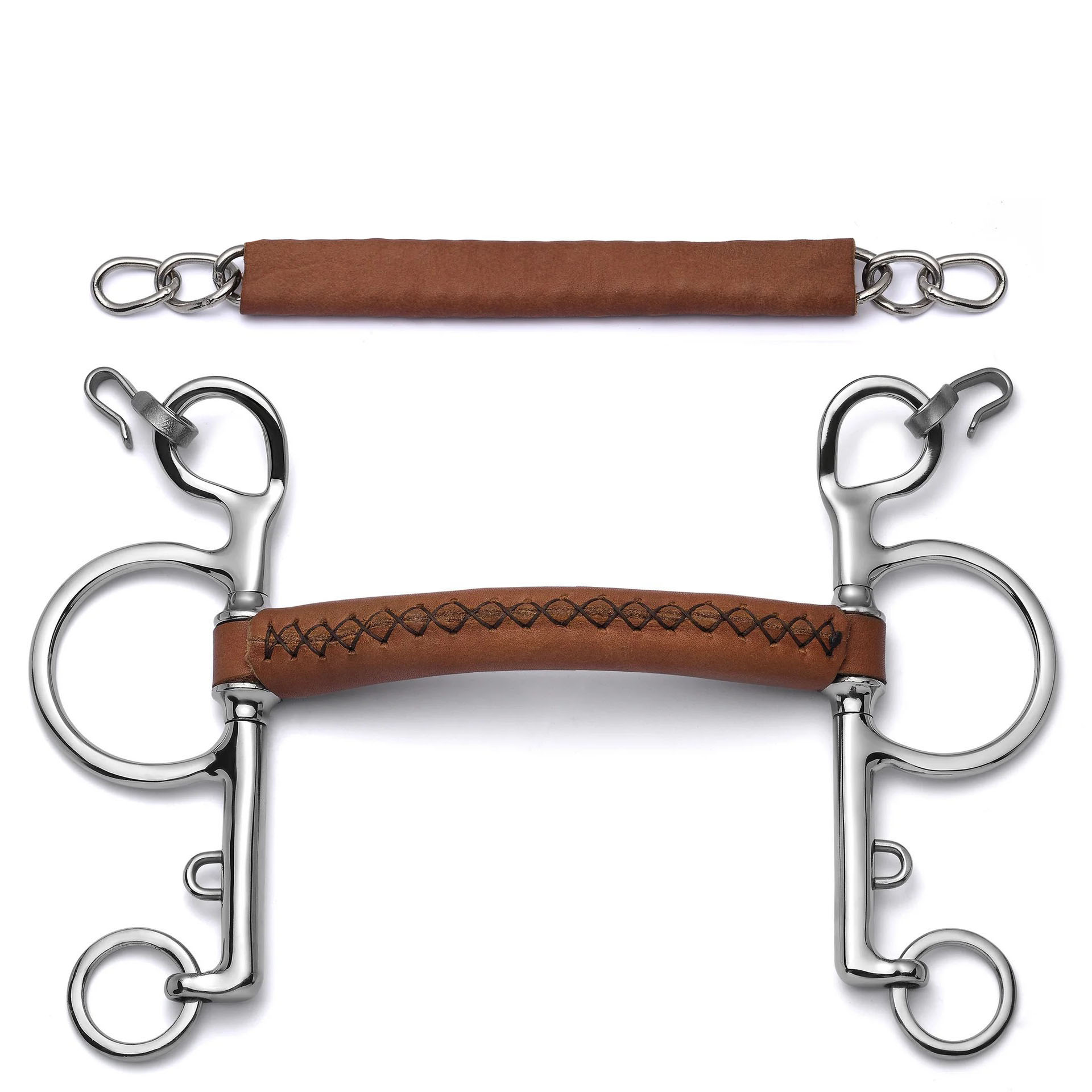 pelham soft leather curb horse bit