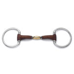 Eggbutt Lozenge Leather Covered Snaffle Horse Bit