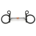 Baucher Pivot Cricket Roller Silver Dotted Snaffle Horse Bit