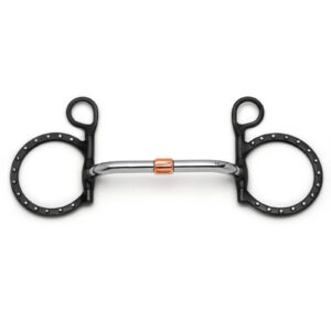 baucher pivot cricket roller silver dotted snaffle horse bit