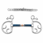 Copper Roller Butterfly Horse Bit with Curb Chain