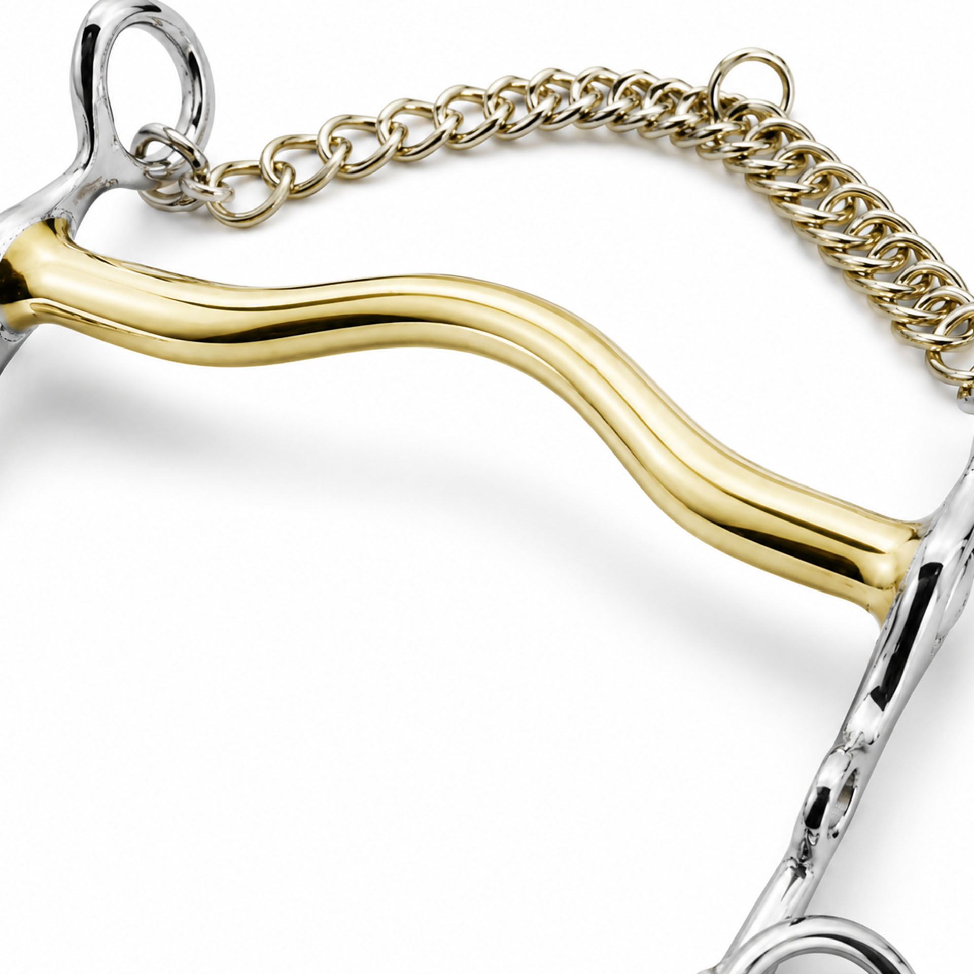 blue sweet iron barrel short shank horse bit