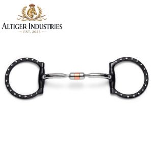 D-Ring Capsule Silver Dotted Snaffle Horse Bit