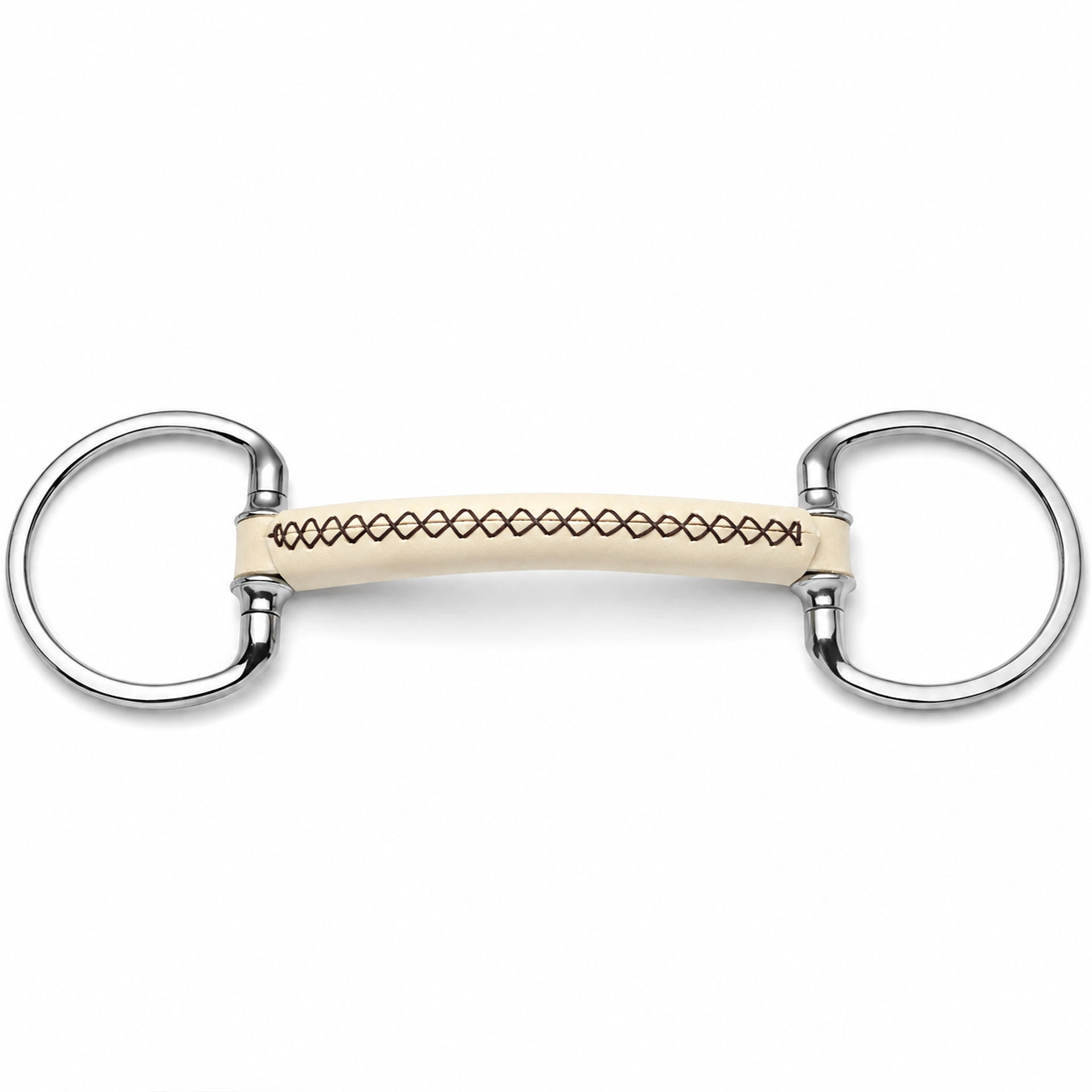 premium leather covered mullen ring horse bit