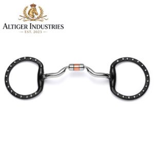 Eggbutt Low Port Capsule Silver Dotted Snaffle Horse Bit