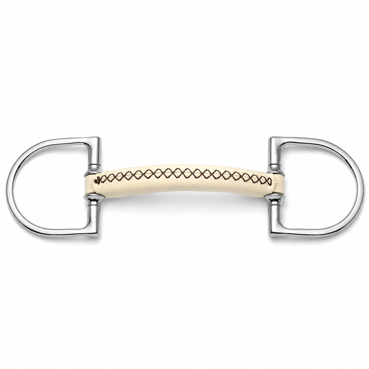 premium leather covered mullen d ring horse bit for sensitive horses
