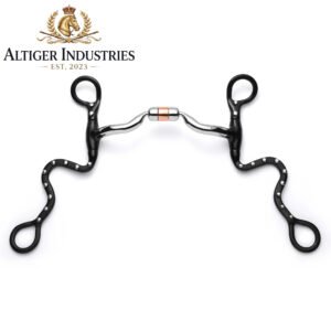 S Shank Capsule Silver Dotted Curb Horse Bit