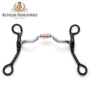 Short Shank Low Port Capsule Silver Dotted Curb Horse Bit