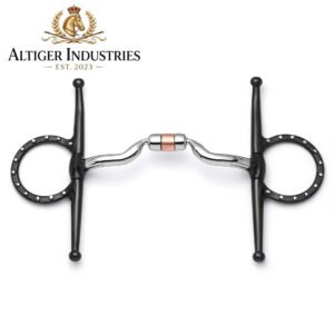 Full Cheek Low Port Capsule Silver Dotted Snaffle Horse Bit