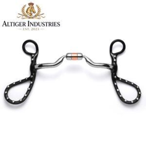 Teardrop Shank Low Port Capsule Silver Dotted Curb Horse Bit