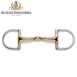 Hunter D-Ring Lozenge Savor Gold Snaffle Horse Bit